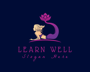 Wellness Floral Mermaid logo design