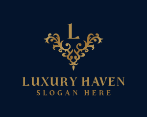 Golden Ornament Luxury logo design