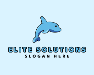 Baby Dolphin Animal logo