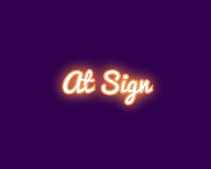 Orange Neon Sign logo design