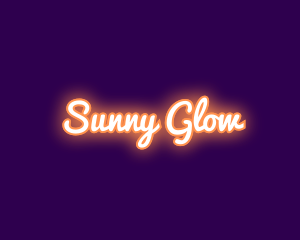 Orange Neon Sign logo design