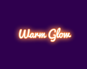 Orange Neon Sign logo design