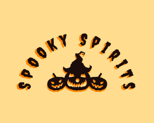 Halloween Spooky Pumpkin logo design