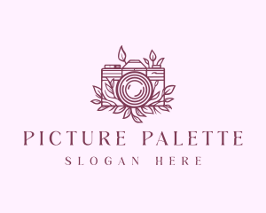 Camera Photography Floral logo