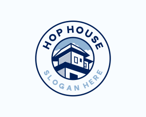 Roofing House Builder logo design