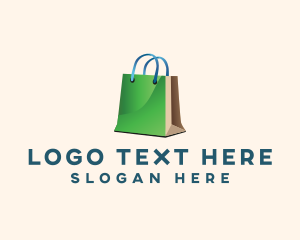 Online Shopping Paper Bag Logo