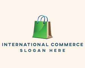 Online Shopping Paper Bag logo design