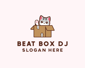 Pet Cat Box logo design