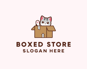 Pet Cat Box logo design