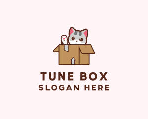 Pet Cat Box logo design