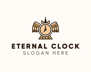 Time Clock Wings logo design