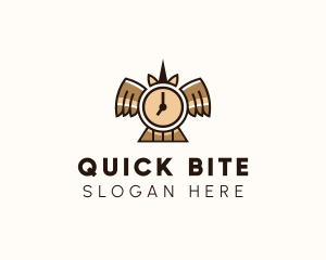 Time Clock Wings logo design