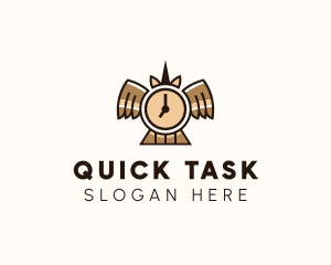 Time Clock Wings logo design