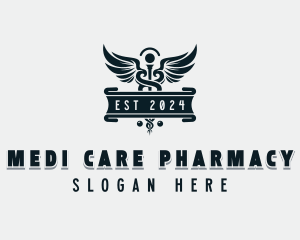 Medical Caduceus Pharmacy logo design