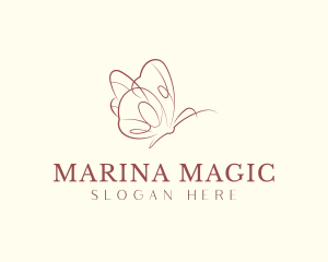 Beautiful Garden Butterfly logo design