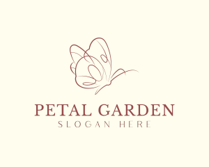 Beautiful Garden Butterfly logo design