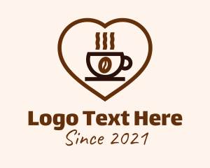 Passion - Coffee Cup Love logo design