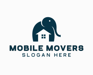 Elephant Animal Home logo design