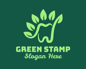 Green Natural Tooth logo design