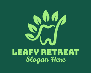 Green Natural Tooth logo design