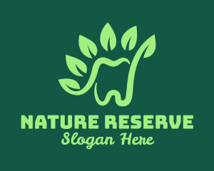 Green Natural Tooth logo design