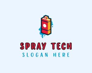 3D Spray Can logo design