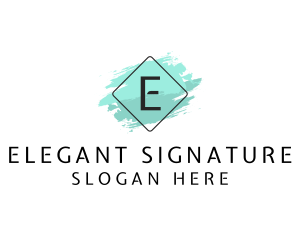 Elegant Paintbrush Fashion logo design