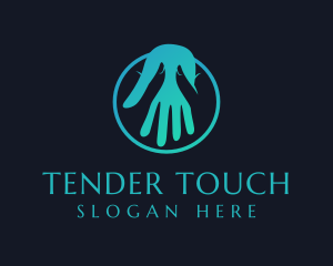 Hand Massage Wellness logo design