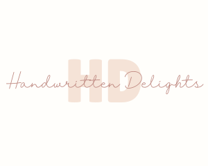 Handwritten Script Business logo design