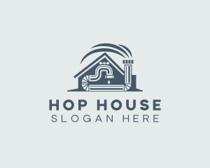 House Faucet Pipe logo design