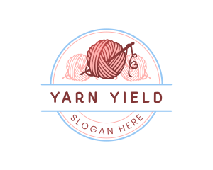 Yarn Ball Crochet logo design