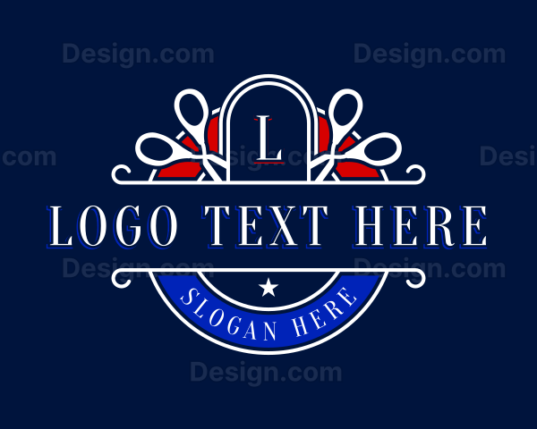 Barber Scissors Haircut Logo