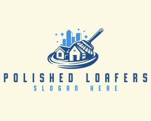 Roof Cleaning Mop logo design