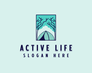 Forest Camping Site logo design