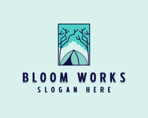 Forest Camping Site logo design