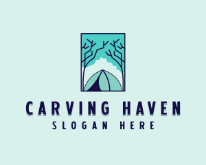 Forest Camping Site logo design