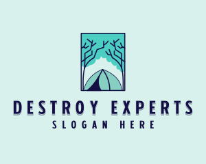 Forest Camping Site logo design