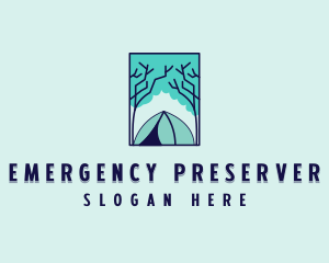 Forest Camping Site logo design