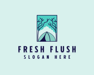 Forest Camping Site logo design