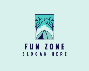 Forest Camping Site logo design