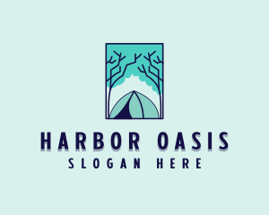 Forest Camping Site logo design