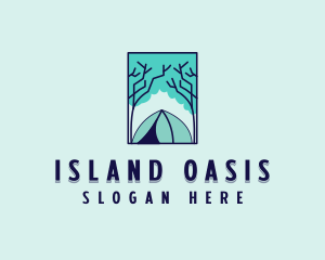 Forest Camping Site logo design