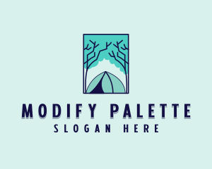 Forest Camping Site logo design