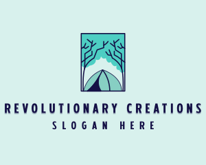 Forest Camping Site logo design