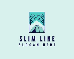 Forest Camping Site logo design