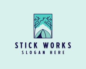 Forest Camping Site logo design