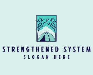 Forest Camping Site logo design