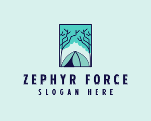 Forest Camping Site logo design