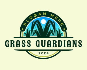 Landscaping Grass Eco logo design