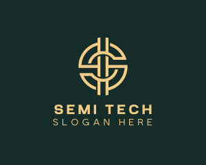 Cryptocurrency Tech Letter S logo design